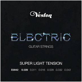 Струны Струны для электрогитары VESTON E 0942 натяжение Super Light  DNT-66001 