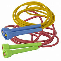 Скакалка, арт.MR-Sk3.20/У978, 3,2м, d 5 мм, рез. пластикат, пласт.ручки, мультиколор